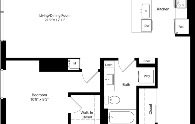 1 bed, 1 bath, 862 sqft, $3,250, Unit 3402