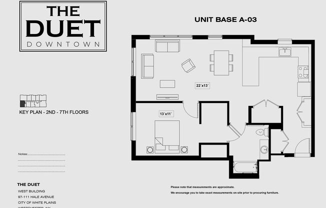 1 bed, 1 bath, 733 sqft, $3,474.88, Unit 203W