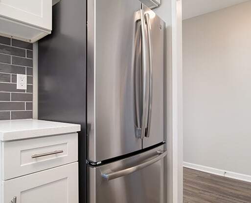 Refridgerator at Parc at 5 Apartments, Downey, CA