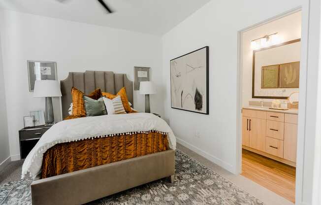 Main Bedroom with Full Bath at Parc at Day Dairy Apartments and Townhomes, Draper, UT, 84020