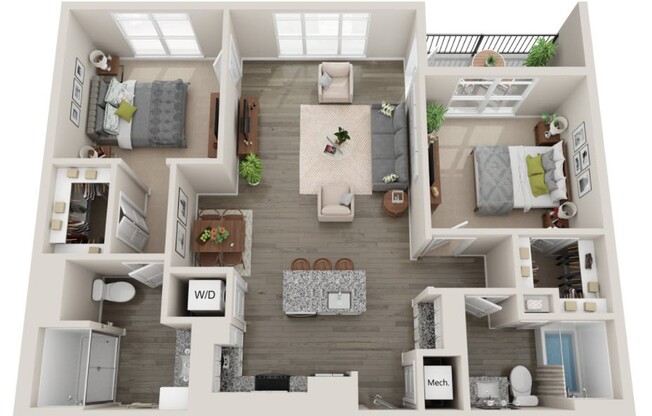 2 beds, 2 baths, 1,104 sqft, $2,072