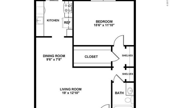 1 bed, 1 bath, 750 sqft, $1,225