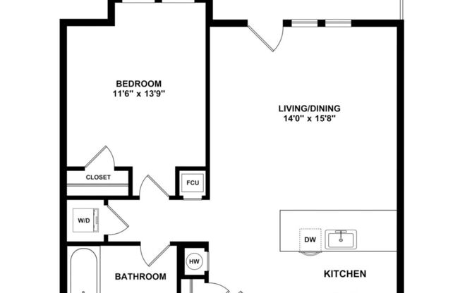 1 bed, 1 bath, 758 sqft, $2,300