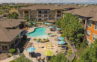 Resort-inspired swimming pool - Acadia at Cornerstar Apartments