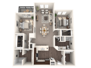 2 beds, 2 baths, 1,351 sqft, $2,350