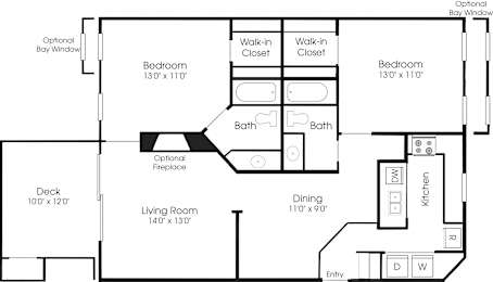 2 beds, 2 baths, 1,108 sqft, $2,247