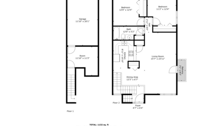 2 beds, 1 bath, 1,132 sqft, $1,850, Unit 1803