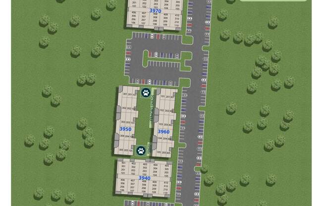 a site plan with raindrops on the ground  at Brooklyn West, Missoula, MT, 59808