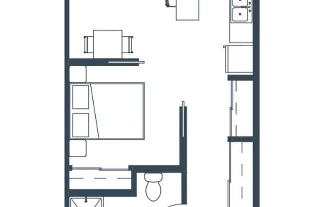 1 bed, 1 bath, 520 sqft, $2,345, Unit 304