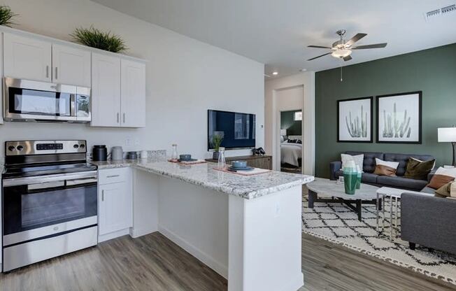 Stainless Steel Appliances and Granite Counters at Pillar Lago