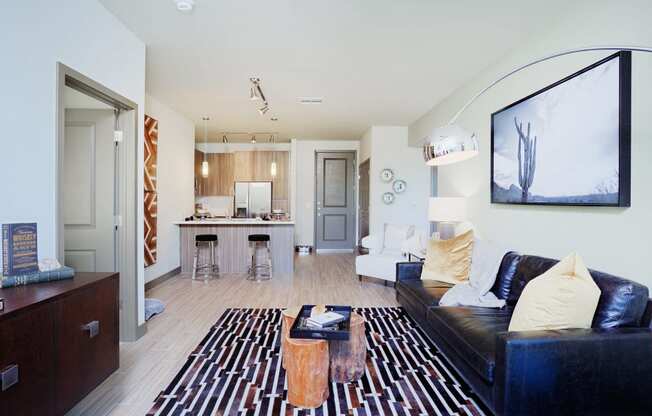 Living Room With Kitchen at Audere Apartments, Arizona