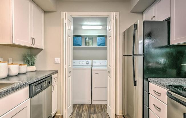 Kitchen and laundry room