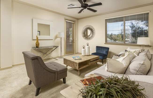 Living Area at 55+ FountainGlen  Jacaranda, California