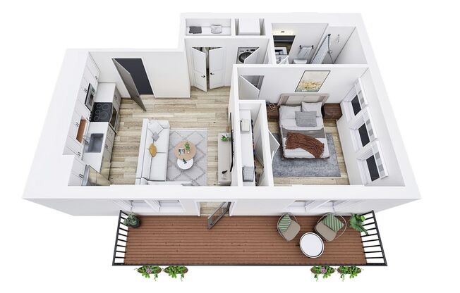 1 bed, 1 bath, 624 sqft, $1,595, Unit 401