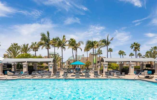 Sparkling Pool at Towers at Costa Verde Apartments, San Diego, CA