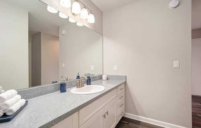 Mirror in Bathroom at St. Charles Oaks Apartments, Thousand Oaks, 91360