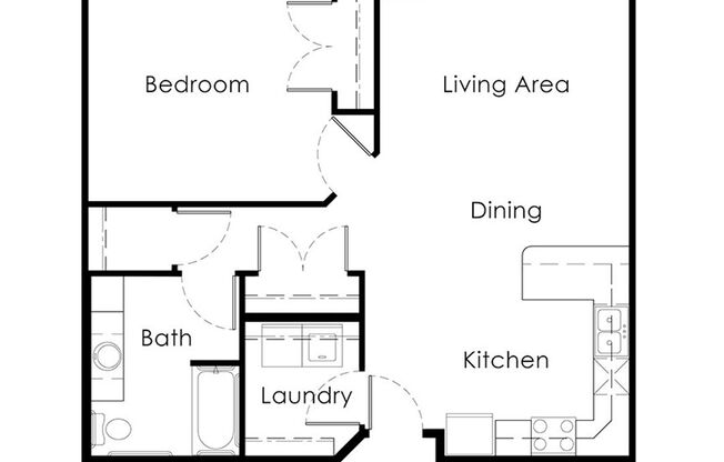 1 bed, 1 bath, 815 sqft, $975, Unit 105