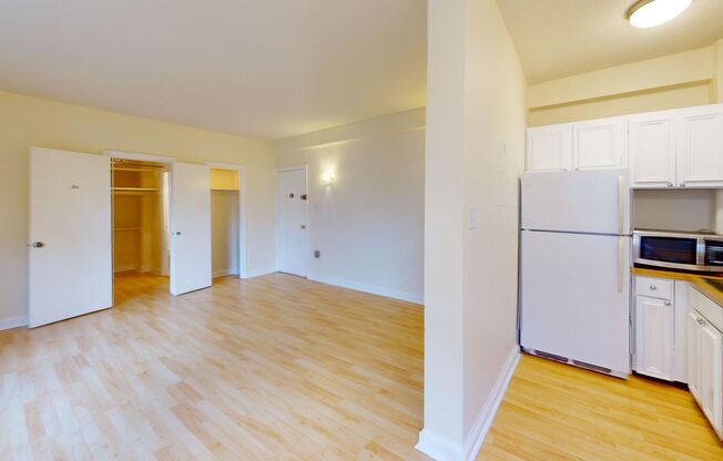 Lovely Studio Apartment In Historic Building- New Kitchen Appliances, Rooftop Lounge, Secured Entrance, & Beautiful Community Grounds