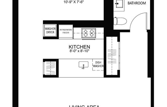 Studio, 1 bath, 798 sqft, $3,763