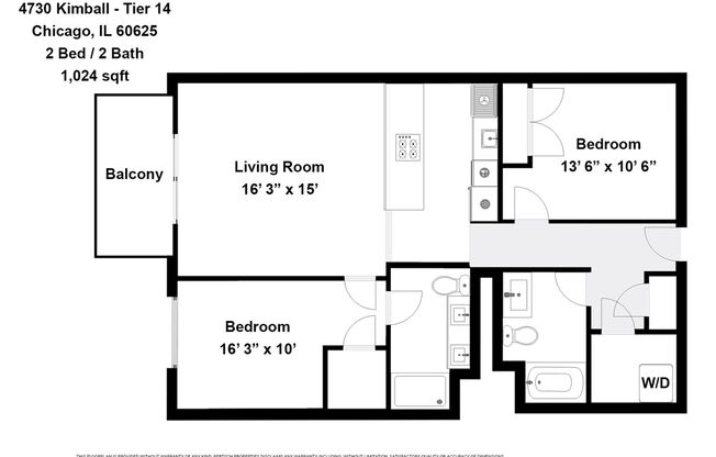 2 beds, 2 baths, 928 sqft, $2,095, Unit 4730-314