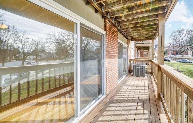 large outdoor patio/balcony