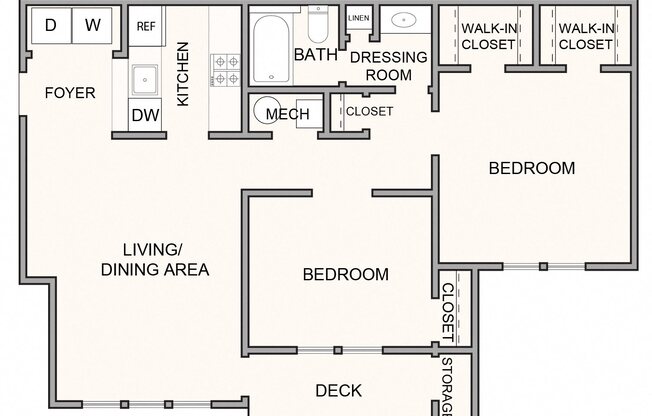 2 beds, 1 bath, 919 sqft, $1,214