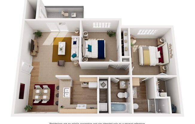 2 beds, 2 baths, 956 sqft, $1,395, Unit 043