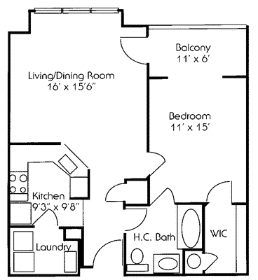 1 bed, 1 bath, 739 sqft, $2,933