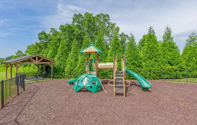 playground with equipment and play area