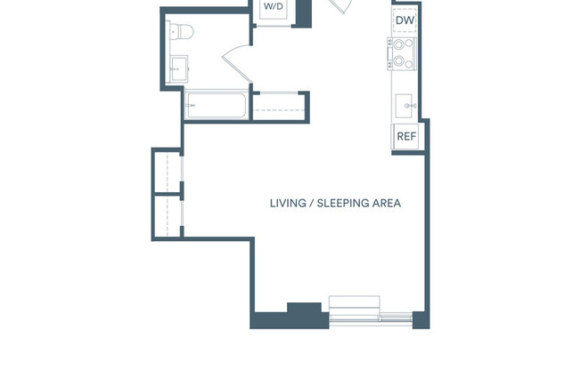 Studio, 1 bath, $3,234, Unit 600N