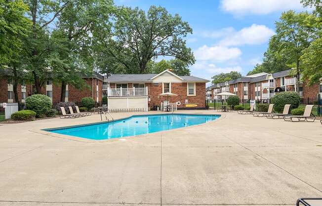 the swimming pool at our apartments