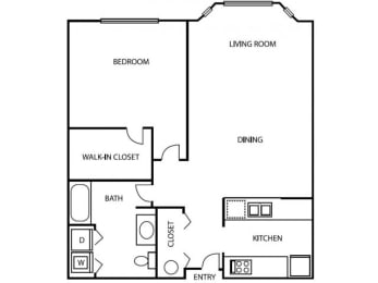 1 bed, 1 bath, 704 sqft, $1,703