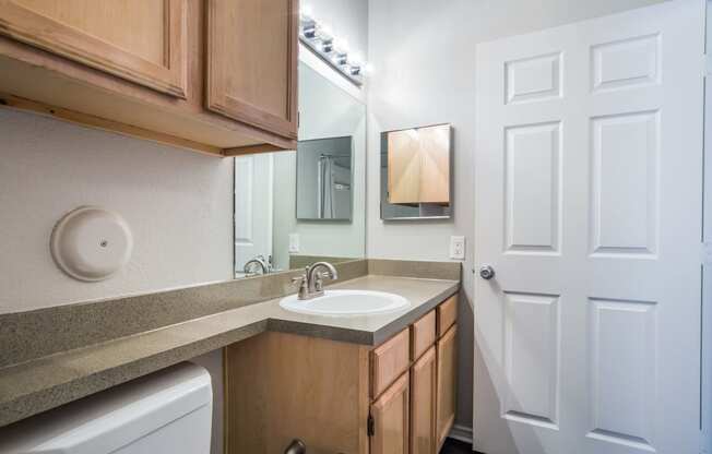 Model Unit Bathroom at Greensview Apartments in Aurora, Colorado, CO