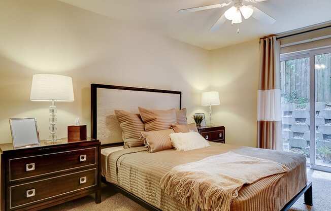 spacious bedrooms in apartment at the villages at general grant