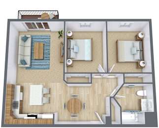 2 beds, 1 bath, 828 sqft, $1,270