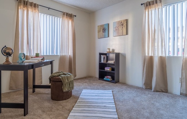 Canyon creek spacious bedroom with nice natural lighting and carpet flooring