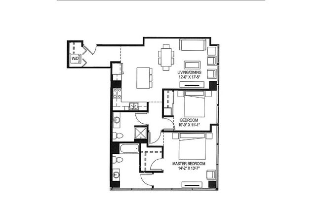 2 beds, 2 baths, 1,070 sqft, $2,199, Unit 1011