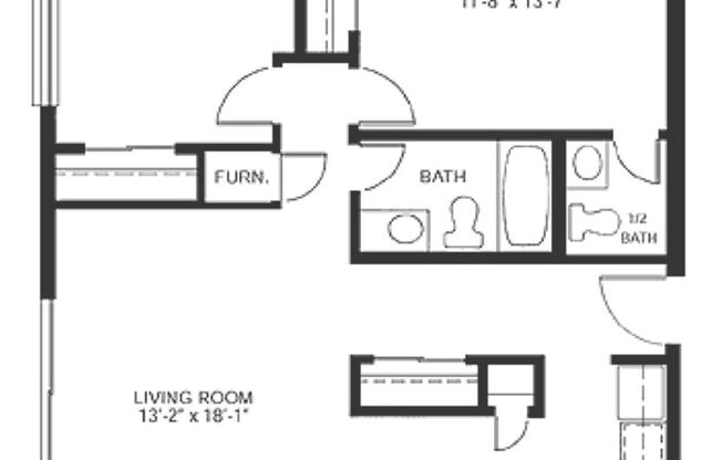 2 beds, 1.5 baths, 967 sqft, $1,130, Unit B-105