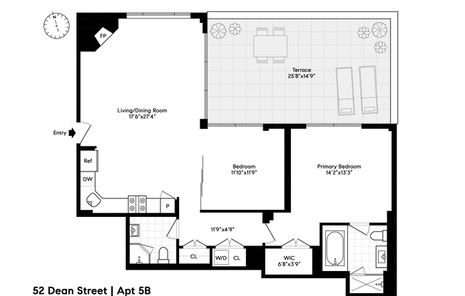 2 beds, 2 baths, 1,253 sqft, $7,500, Unit 5B