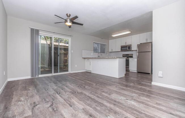 a room with a wooden floor