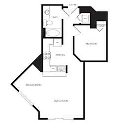 1 bed, 1 bath, 685 sqft, $2,752