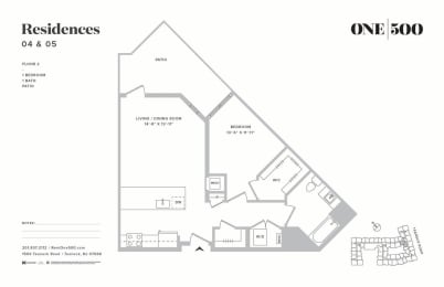 1 bed, 1 bath, $2,905