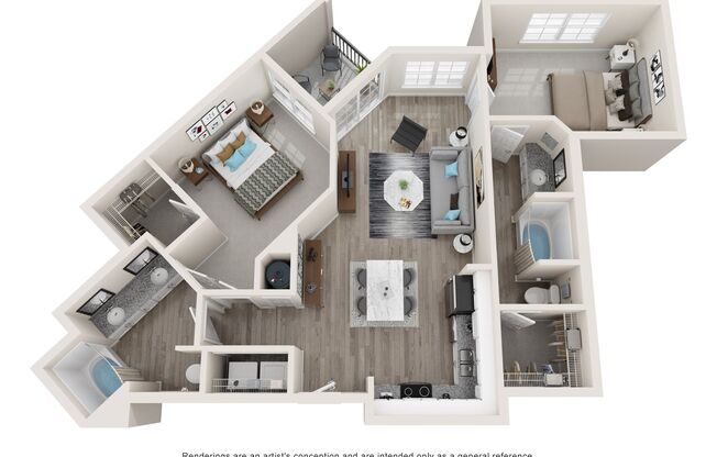 2 beds, 2 baths, 1,116 sqft, $2,054, Unit 4550-423