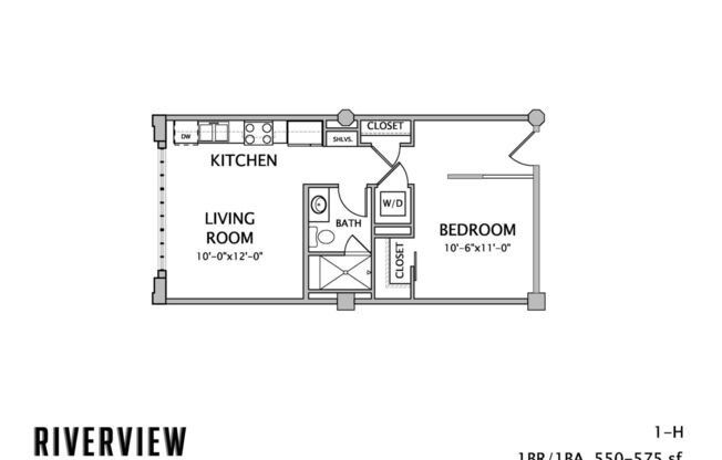 1 bed, 1 bath, 550 sqft, $1,500