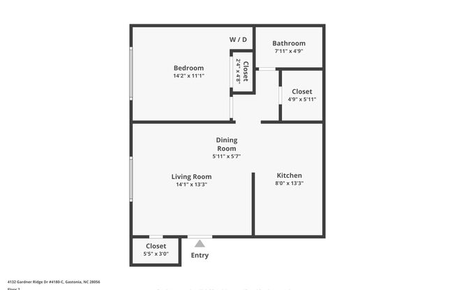 1 bed, 1 bath, 750 sqft, $1,095, Unit 4100-D