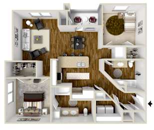 2 beds, 2 baths, 1,150 sqft, $1,651