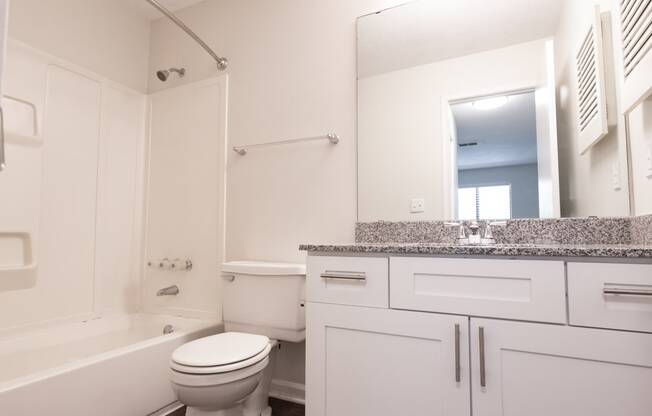 a bathroom with a sink toilet and bathtub
