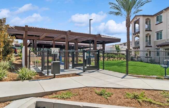 a fenced in area with a pavilion at Arrive Temecula