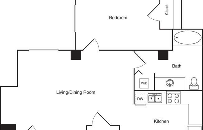 1 bed, 1 bath, 684 sqft, $2,101, Unit 1322