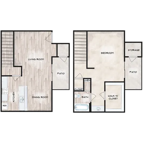 1 bed, 1 bath, 862 sqft, $827